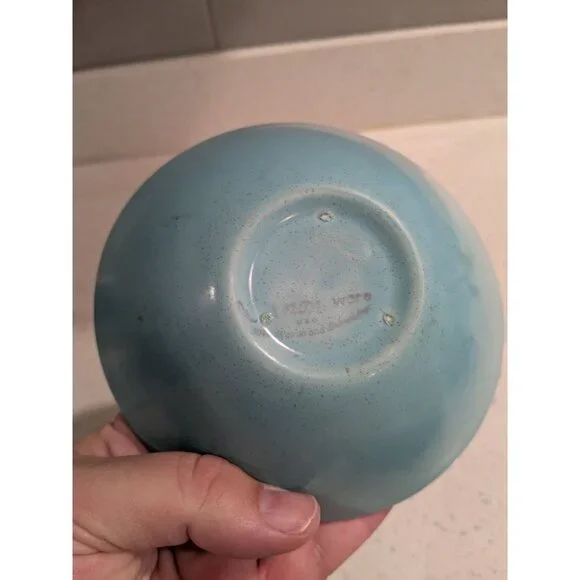 Vernon ware Heavenly days Speckled Blue Ceramic Chowder Bowl - Picture 7 of 10